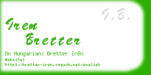 iren bretter business card